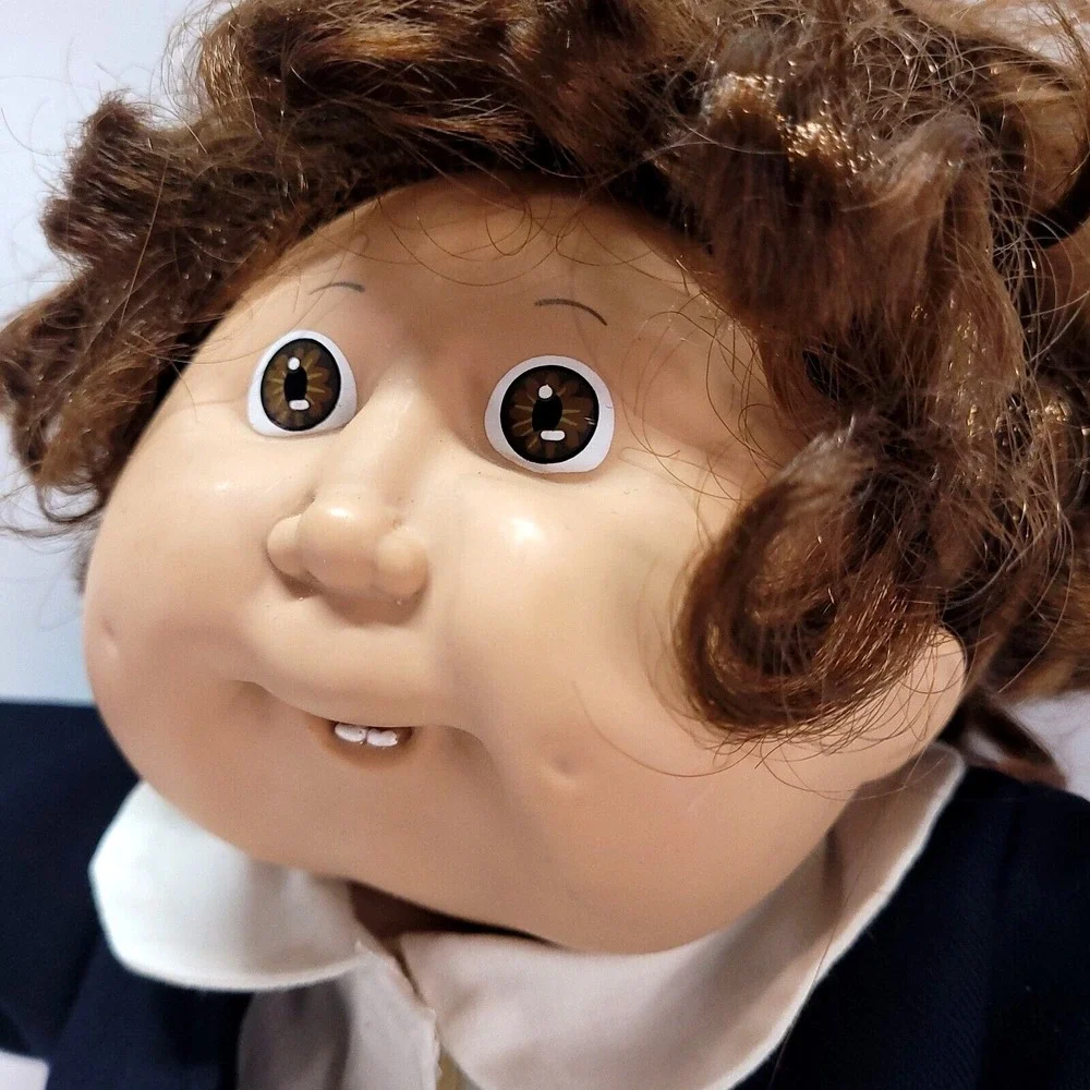 Vintage Cabbage Patch Kids 1986 Cornsilk Brunette 2 Teeth School Girl Doll 17